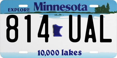 MN license plate 814UAL