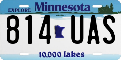 MN license plate 814UAS