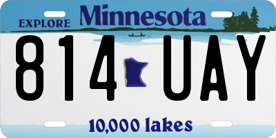 MN license plate 814UAY