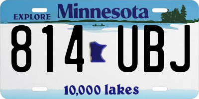 MN license plate 814UBJ