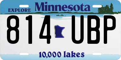 MN license plate 814UBP