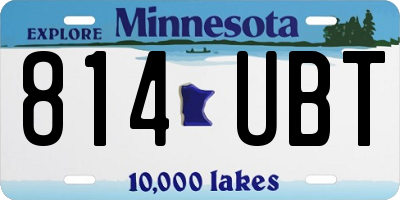 MN license plate 814UBT