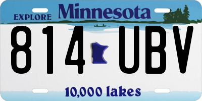 MN license plate 814UBV