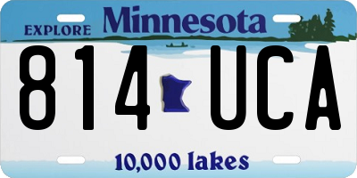 MN license plate 814UCA