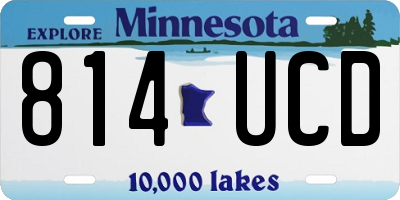 MN license plate 814UCD