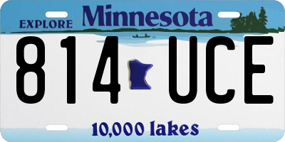 MN license plate 814UCE