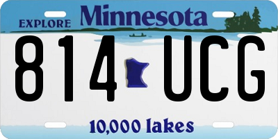 MN license plate 814UCG