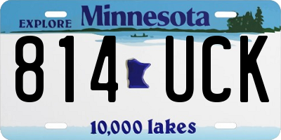 MN license plate 814UCK