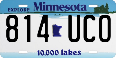 MN license plate 814UCO
