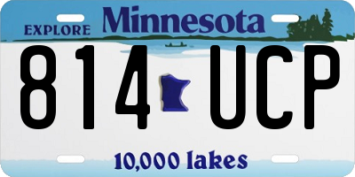 MN license plate 814UCP