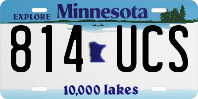 MN license plate 814UCS