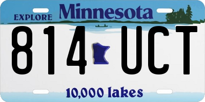 MN license plate 814UCT