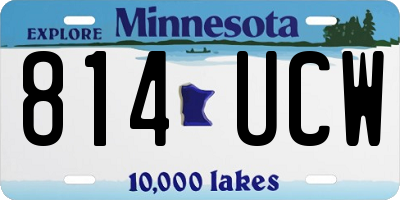 MN license plate 814UCW