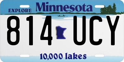 MN license plate 814UCY