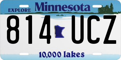 MN license plate 814UCZ