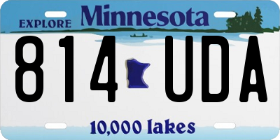 MN license plate 814UDA