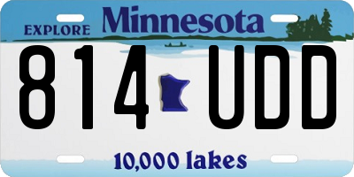 MN license plate 814UDD