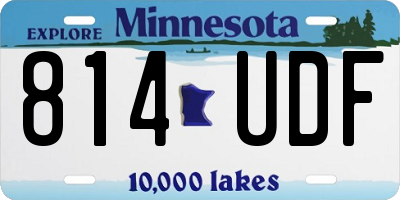MN license plate 814UDF