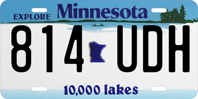 MN license plate 814UDH