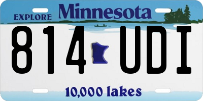 MN license plate 814UDI