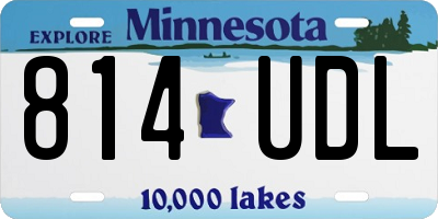 MN license plate 814UDL