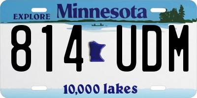 MN license plate 814UDM