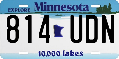 MN license plate 814UDN