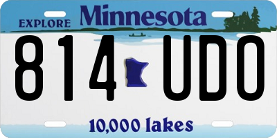MN license plate 814UDO