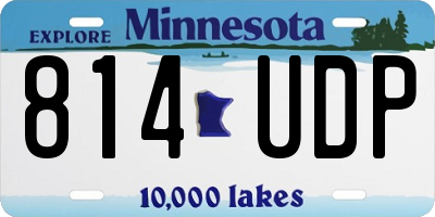 MN license plate 814UDP