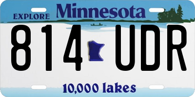 MN license plate 814UDR