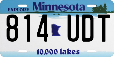 MN license plate 814UDT