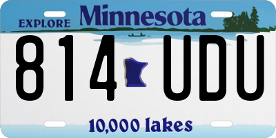 MN license plate 814UDU