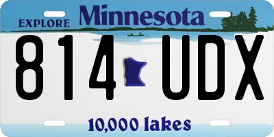 MN license plate 814UDX