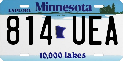 MN license plate 814UEA