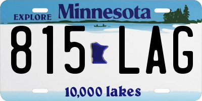 MN license plate 815LAG