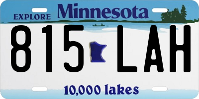 MN license plate 815LAH