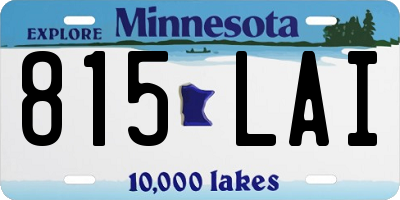 MN license plate 815LAI