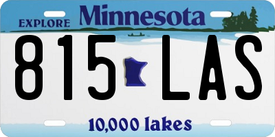MN license plate 815LAS