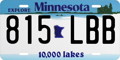 MN license plate 815LBB