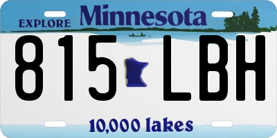 MN license plate 815LBH