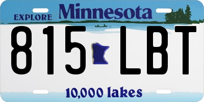 MN license plate 815LBT
