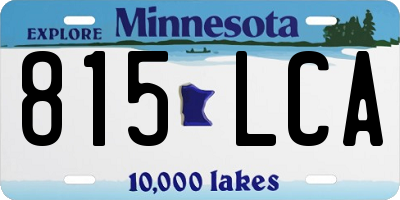 MN license plate 815LCA