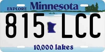 MN license plate 815LCC