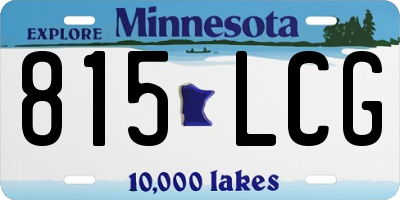 MN license plate 815LCG