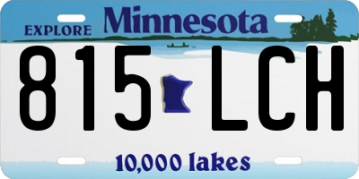 MN license plate 815LCH