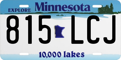 MN license plate 815LCJ