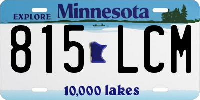 MN license plate 815LCM