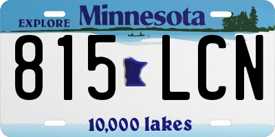 MN license plate 815LCN