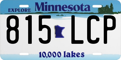 MN license plate 815LCP