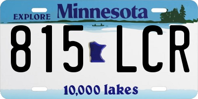 MN license plate 815LCR